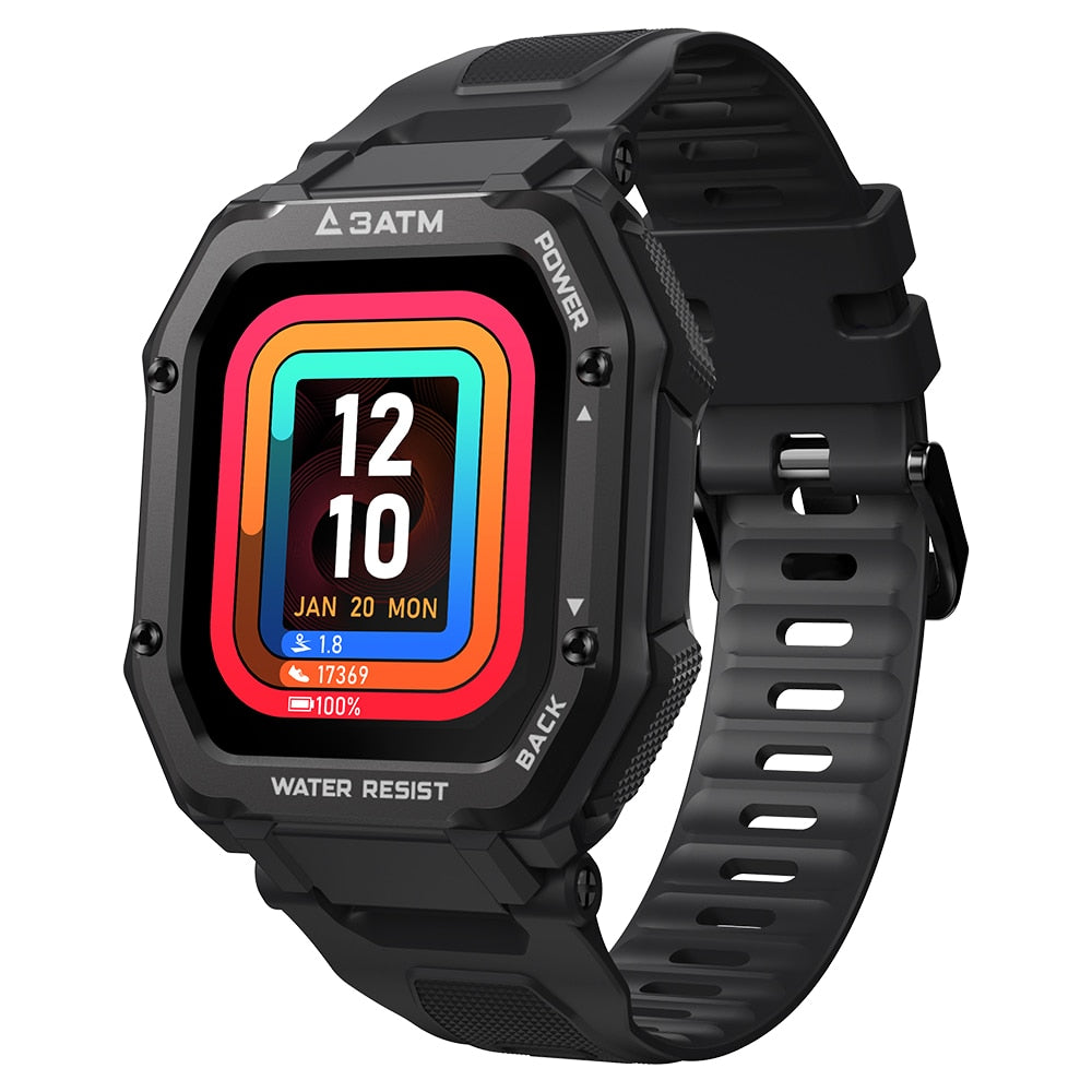 Rugged Smartwatch Men Outdoor Fitness Tracker
