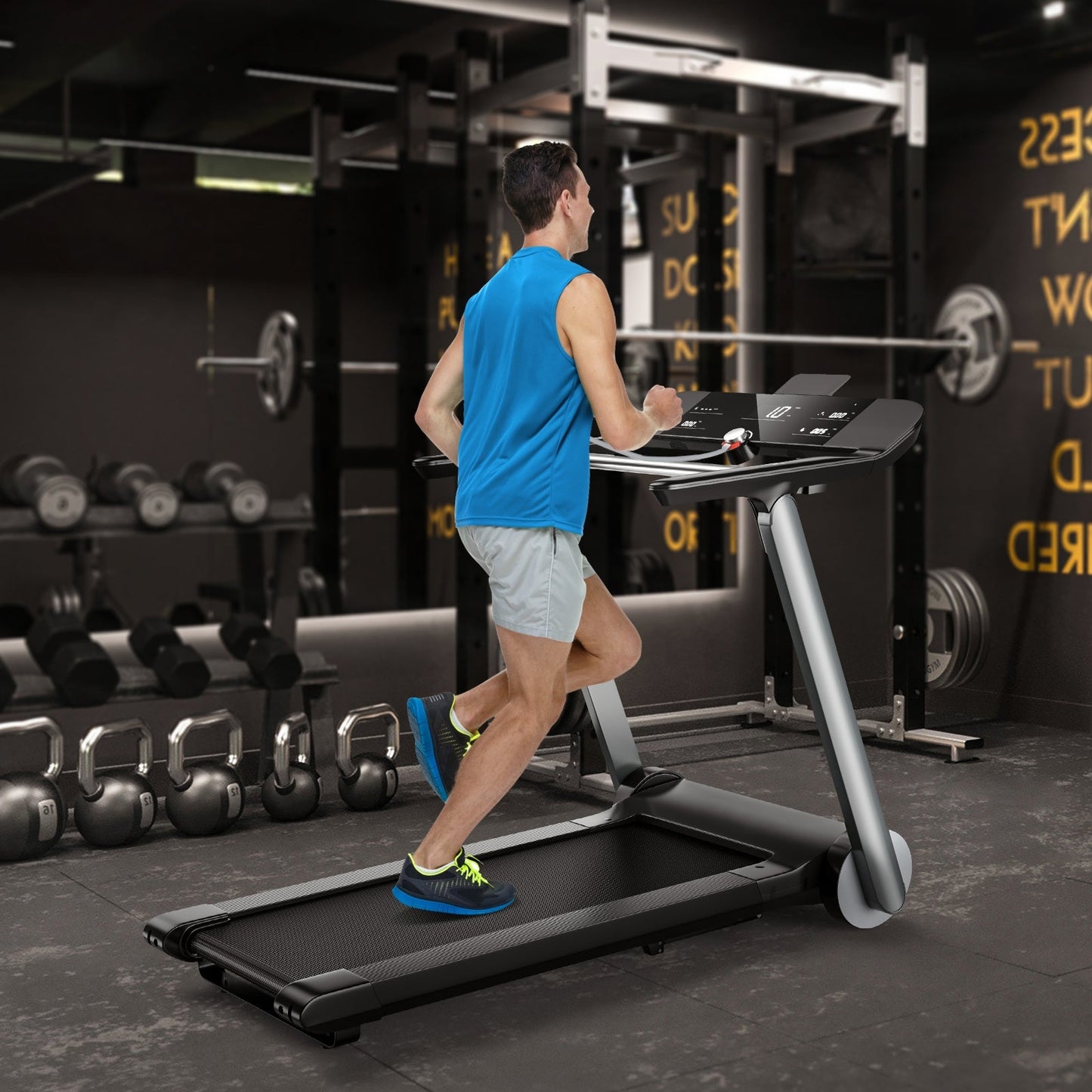 Italian Folding Treadmill With Heart Rate Belt