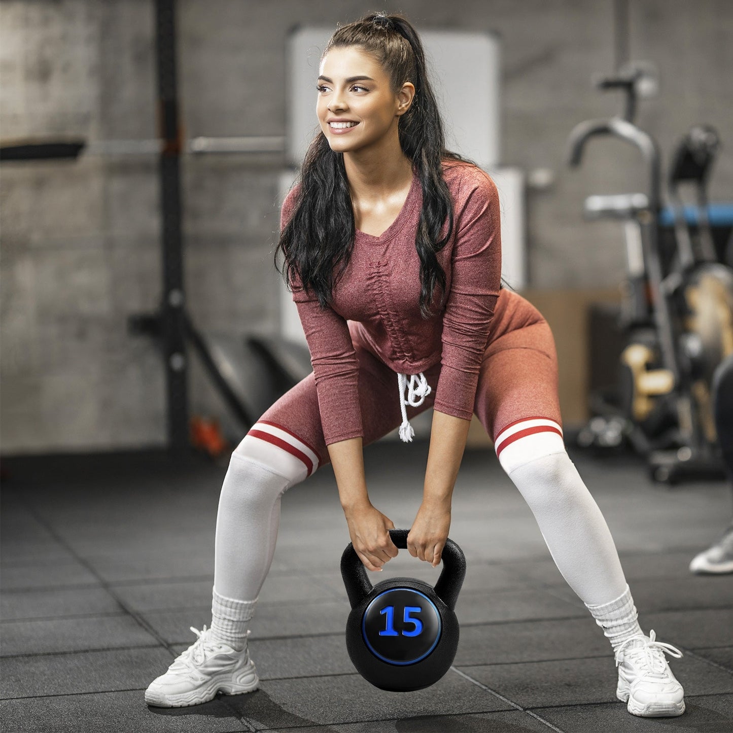 3 Piece 5 10 15lb Kettlebell Weight Set