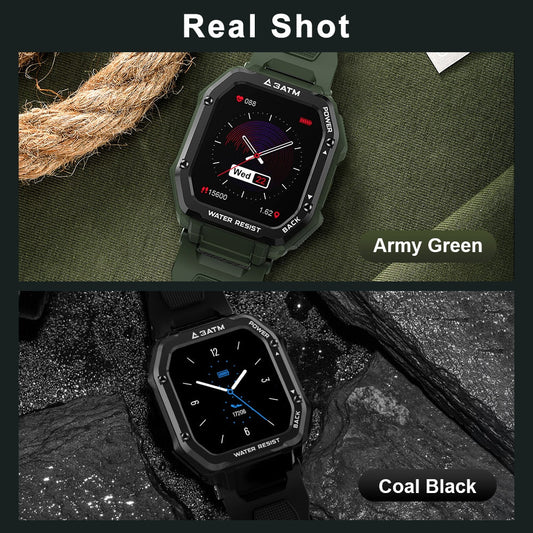 Rugged Smartwatch Men Outdoor Fitness Tracker