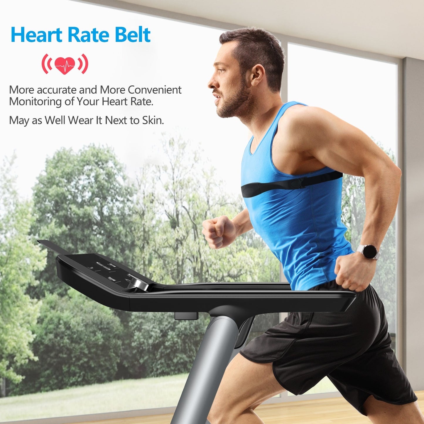 Italian Folding Treadmill With Heart Rate Belt