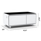 Modern Smart Coffee Table With Built-In Fridge - tooth Speaker, Wireless Charging, Touch Control Panel, USB Interface, Outlet Protection, Atmosphere Light