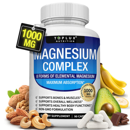 Magnesium Complex 1000mg Vegan Muscle Recovery Supplement