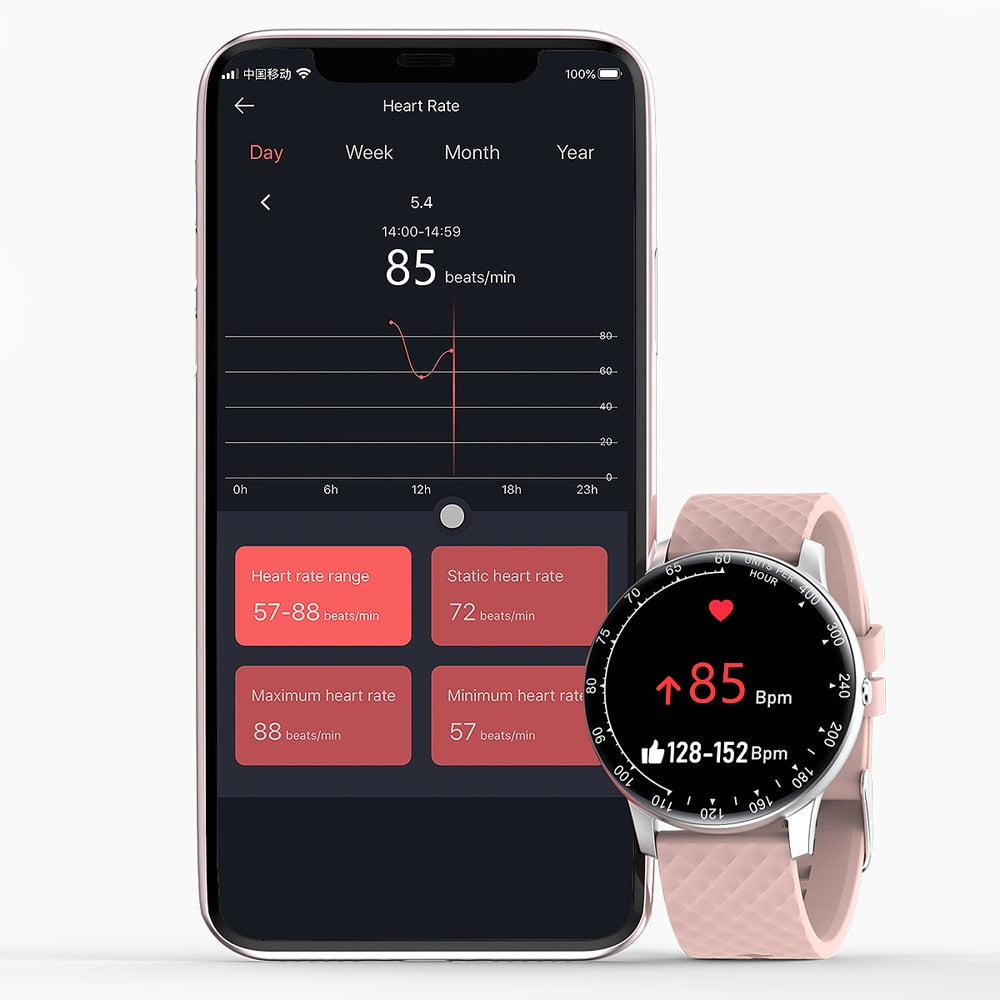 Smartwatch Fitness Tracker Heart Rate Monitor Android iOS