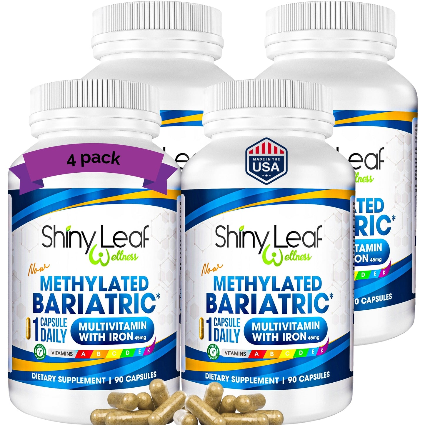 Methylated Bariatric Multivitamin With 45mg Iron Capsules