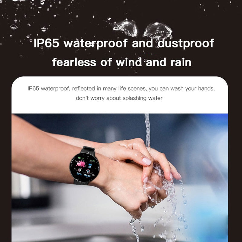 Bluetooth Round Smartwatch Blood Pressure Sport Tracker