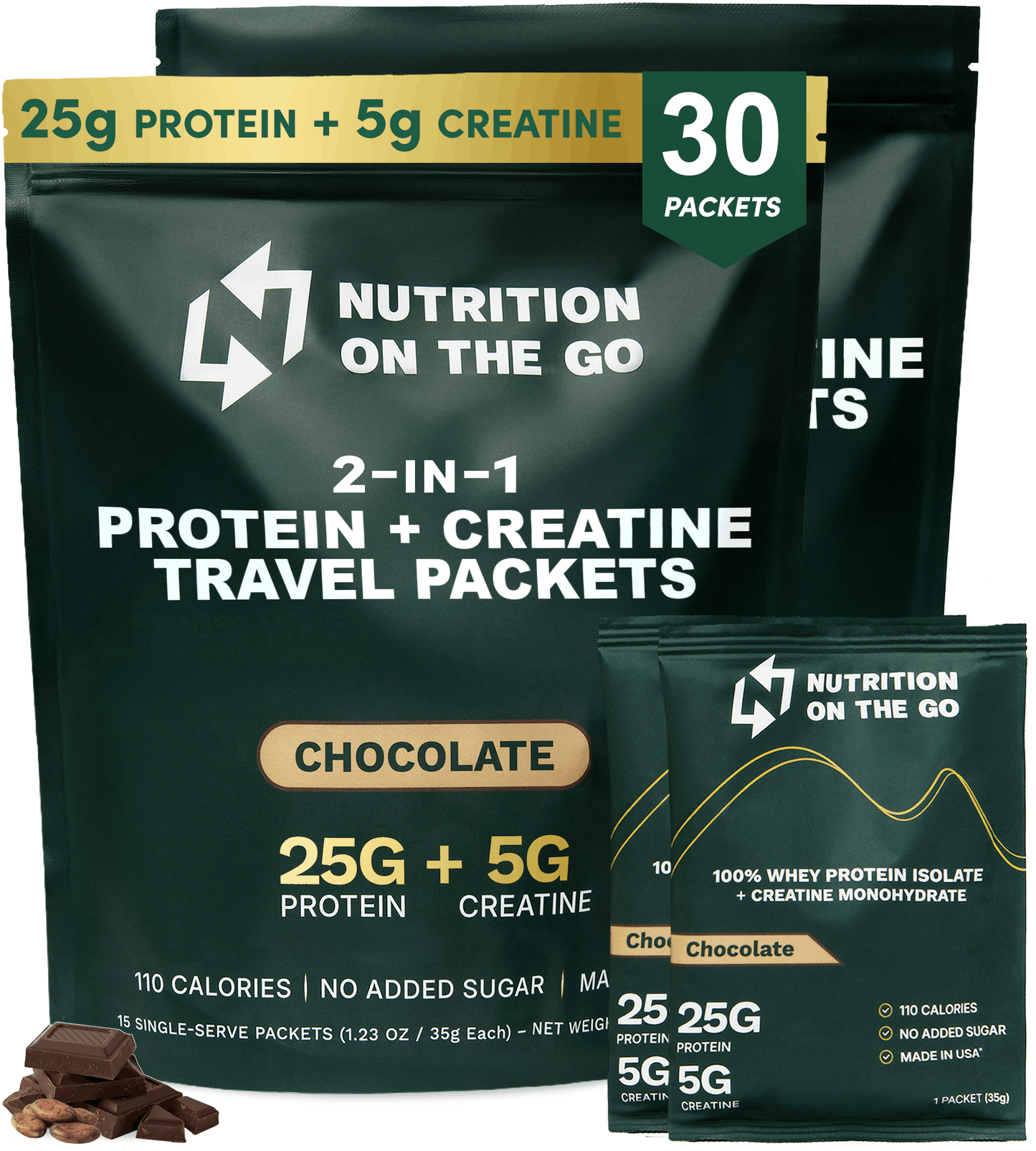 Whey Protein Isolate With Creatine Single Serve Packets