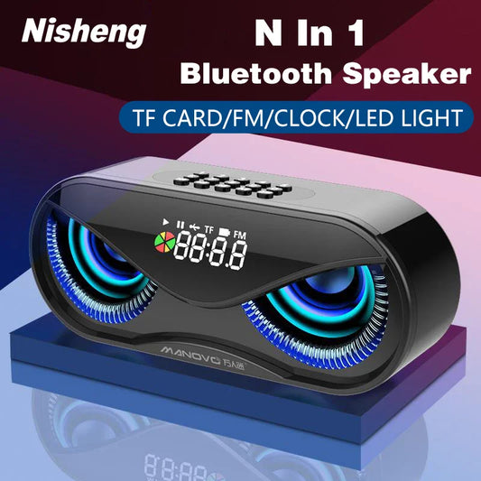 Owl Design Bluetooth LED Speaker Alarm Clock