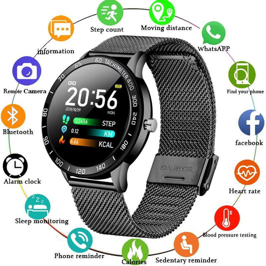Luxury LED Smartwatch Heart Rate Fitness Tracker