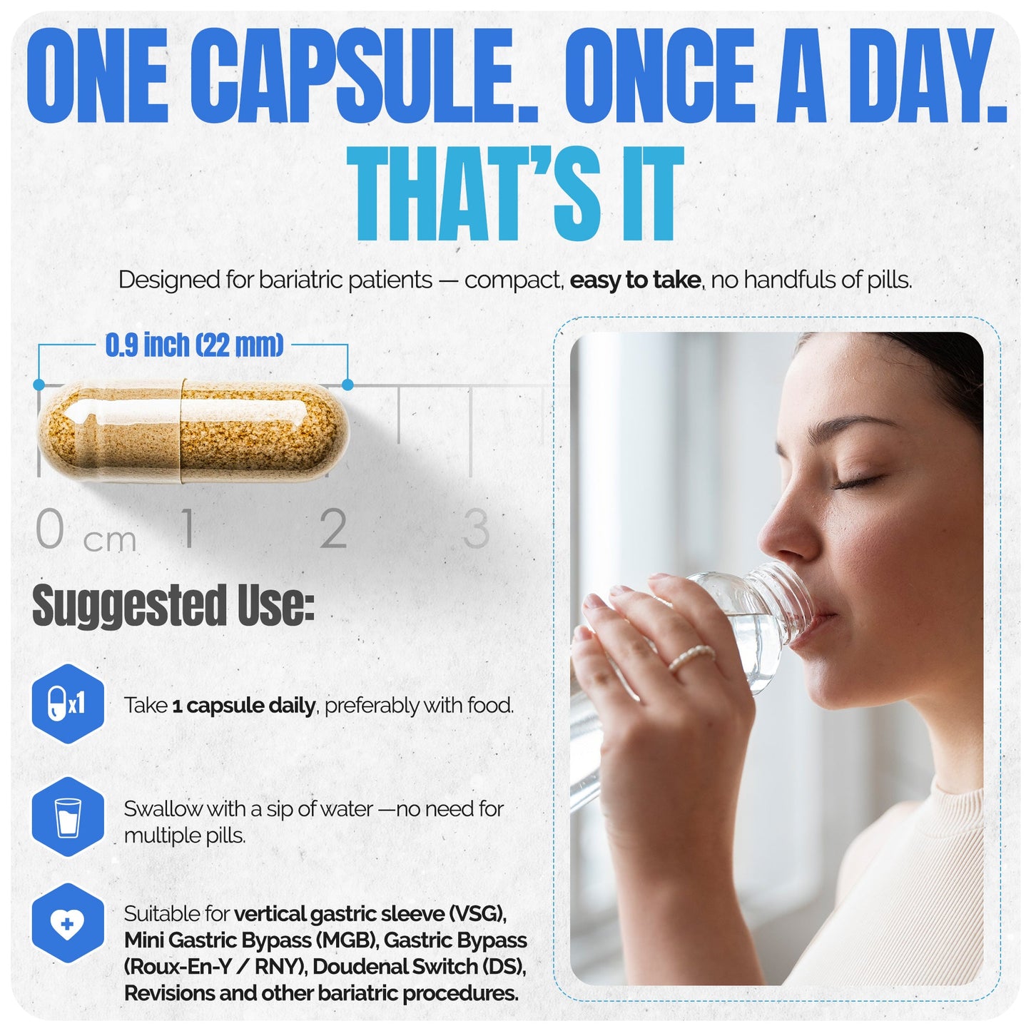 Methylated Bariatric Multivitamin With 45mg Iron Capsules