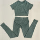 2 Piece Fitness Yoga Outfit Women Activewear Set