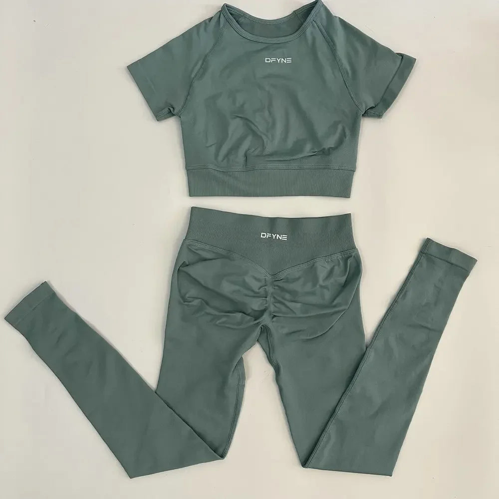 2 Piece Fitness Yoga Outfit Women Activewear Set