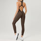 Women Stylish Functional Fitness Jumpsuit Activewear Outfit