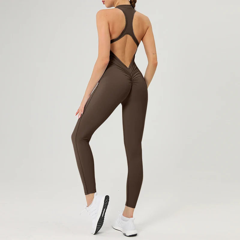 Women Stylish Functional Fitness Jumpsuit Activewear Outfit