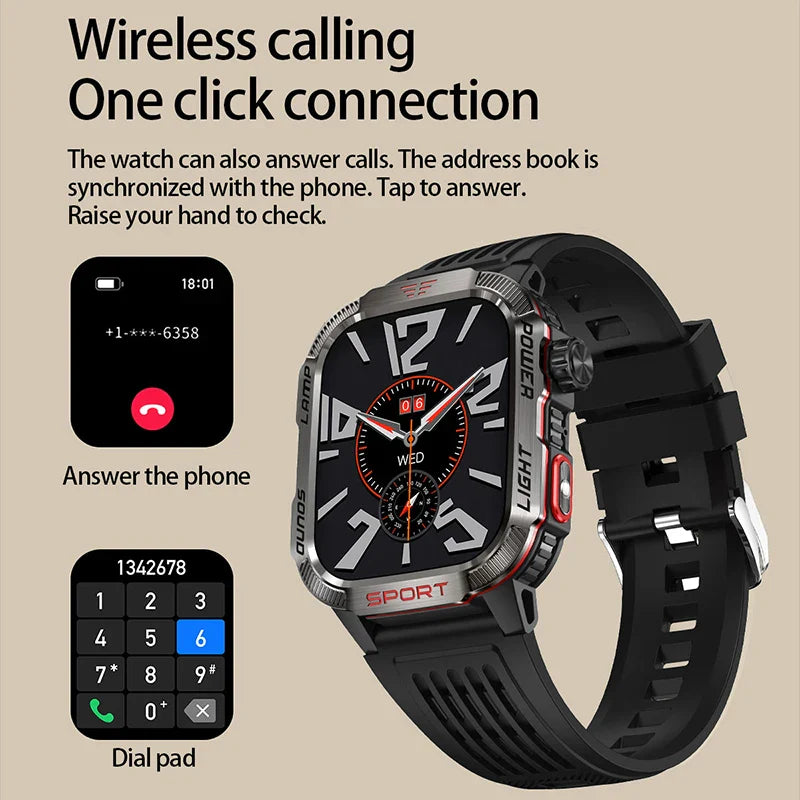 Military GPS Smartwatch Men Waterproof Outdoor Sports Tracker