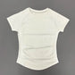 HISTELLO Sports Short Sleeve Top Women Gym Yoga Top Workout Clothes Sports T Shirt Fitness Activewear Running Tight Tops