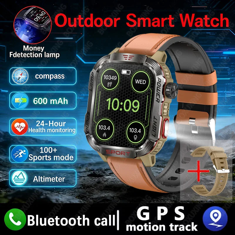 Military GPS Smartwatch Men Waterproof Outdoor Sports Tracker