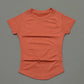 HISTELLO Sports Short Sleeve Top Women Gym Yoga Top Workout Clothes Sports T Shirt Fitness Activewear Running Tight Tops