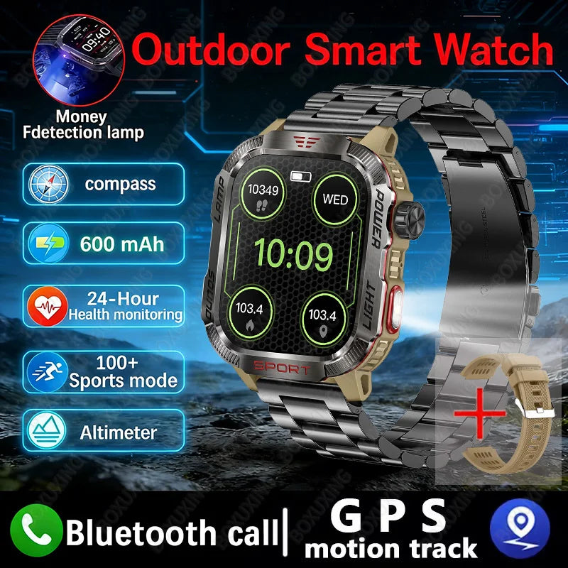 Military GPS Smartwatch Men Waterproof Outdoor Sports Tracker