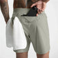 Men's Quick Dry Performance Shorts Zipper Pocket