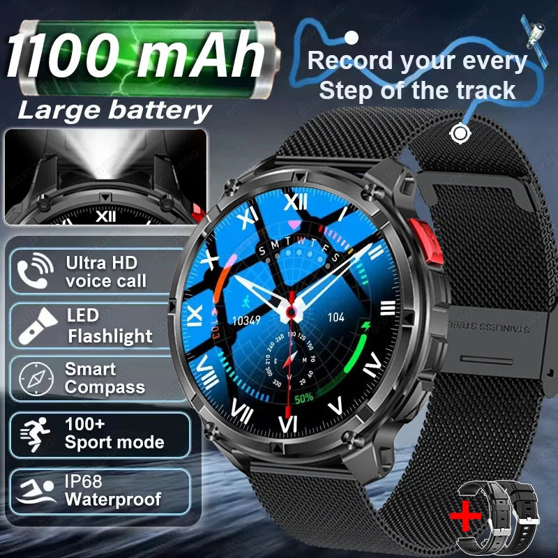 T-Rex3 Pro GPS Military Sports Smartwatch Men