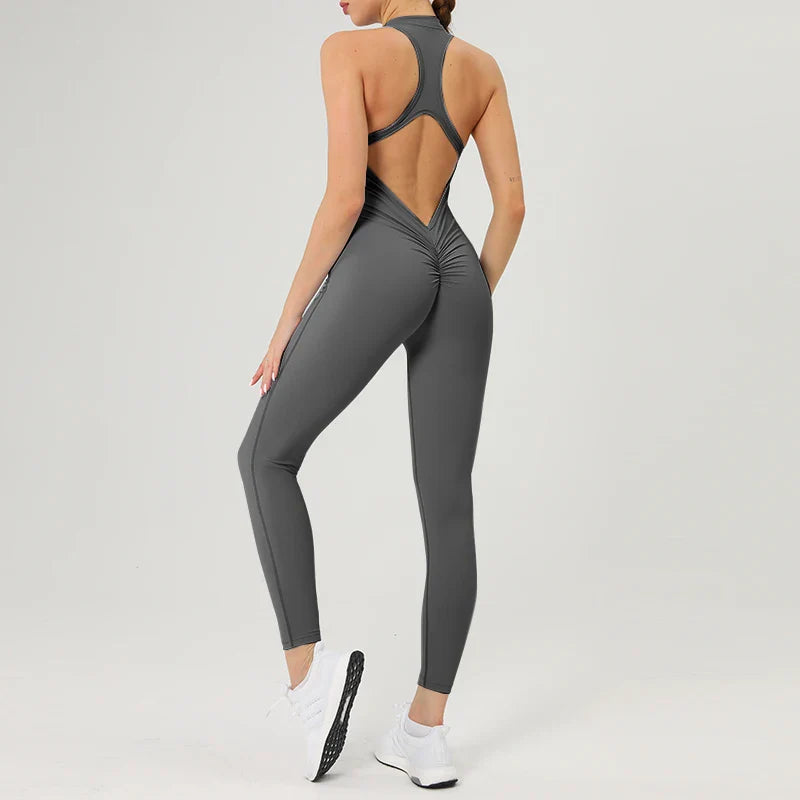 Women Stylish Functional Fitness Jumpsuit Activewear Outfit