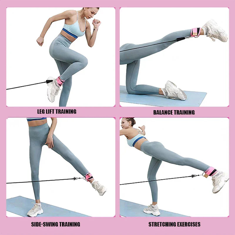 Ankle Resistance Bands Set Fitness Workout Equipment