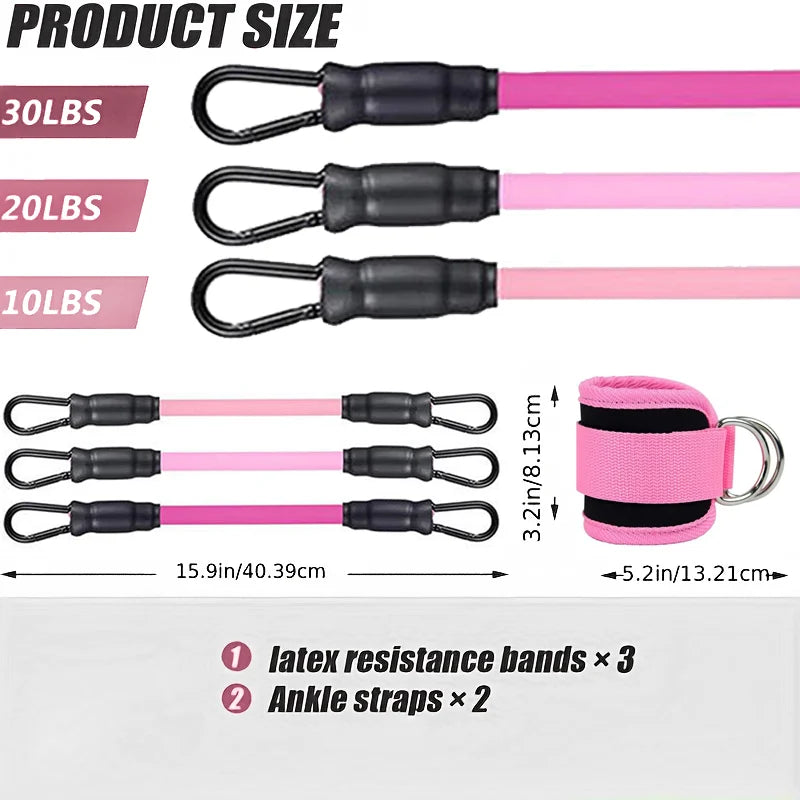 Ankle Resistance Bands Set Fitness Workout Equipment