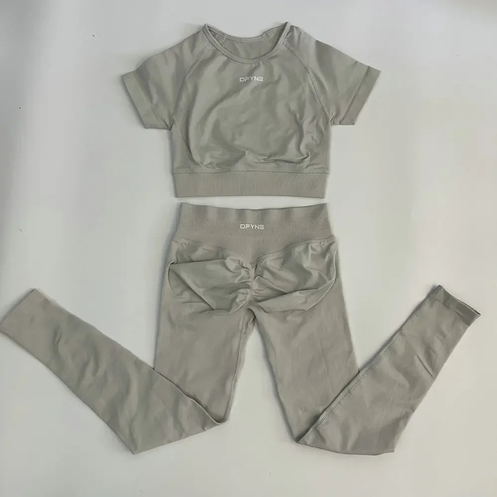 2 Piece Fitness Yoga Outfit Women Activewear Set