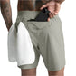 Men's Quick Dry Performance Shorts Zipper Pocket