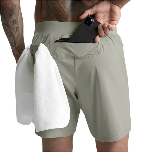 Men's Quick Dry Performance Shorts Zipper Pocket
