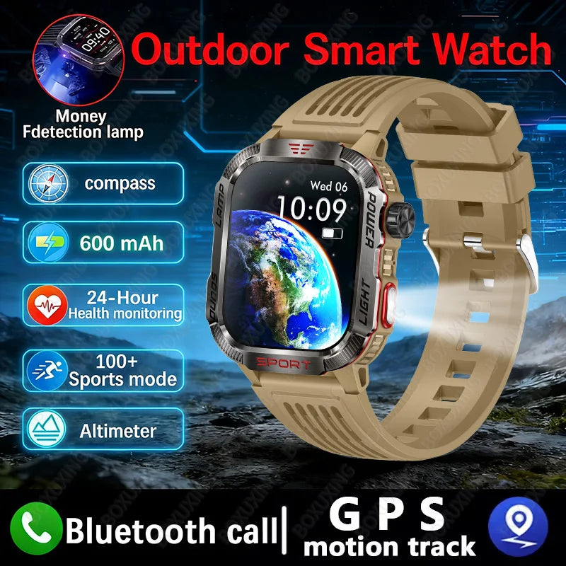 Military GPS Smartwatch Men Waterproof Outdoor Sports Tracker