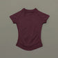 HISTELLO Sports Short Sleeve Top Women Gym Yoga Top Workout Clothes Sports T Shirt Fitness Activewear Running Tight Tops