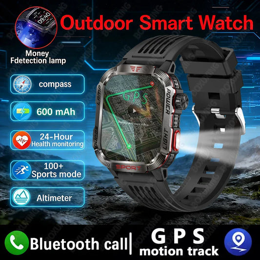 Military GPS Smartwatch Men Waterproof Outdoor Sports Tracker