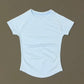 HISTELLO Sports Short Sleeve Top Women Gym Yoga Top Workout Clothes Sports T Shirt Fitness Activewear Running Tight Tops