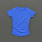 HISTELLO Sports Short Sleeve Top Women Gym Yoga Top Workout Clothes Sports T Shirt Fitness Activewear Running Tight Tops