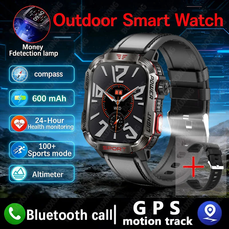 Military GPS Smartwatch Men Waterproof Outdoor Sports Tracker