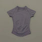 HISTELLO Sports Short Sleeve Top Women Gym Yoga Top Workout Clothes Sports T Shirt Fitness Activewear Running Tight Tops