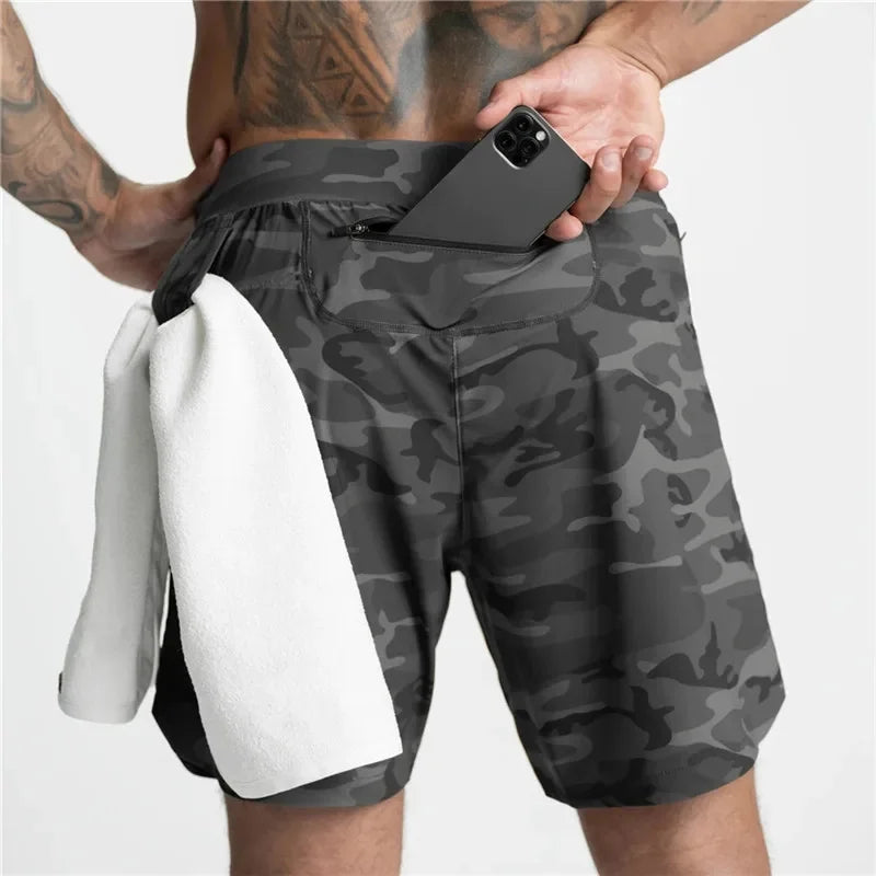 Men's Quick Dry Performance Shorts Zipper Pocket