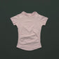 HISTELLO Sports Short Sleeve Top Women Gym Yoga Top Workout Clothes Sports T Shirt Fitness Activewear Running Tight Tops