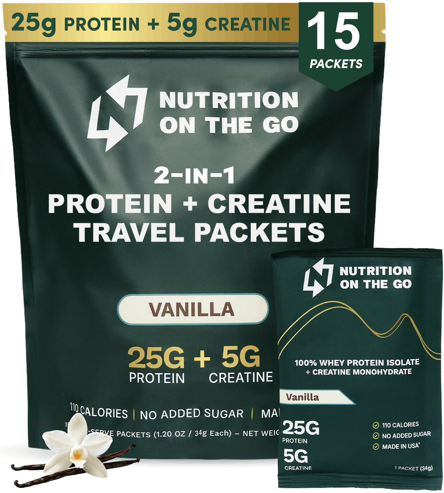 Whey Protein Isolate With Creatine Single Serve Packets