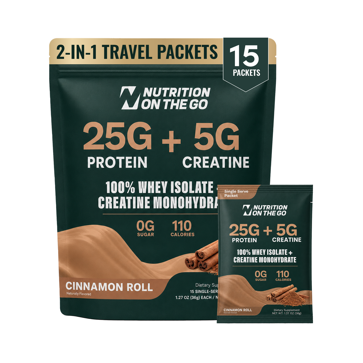 Whey Protein Isolate With Creatine Single Serve Packets
