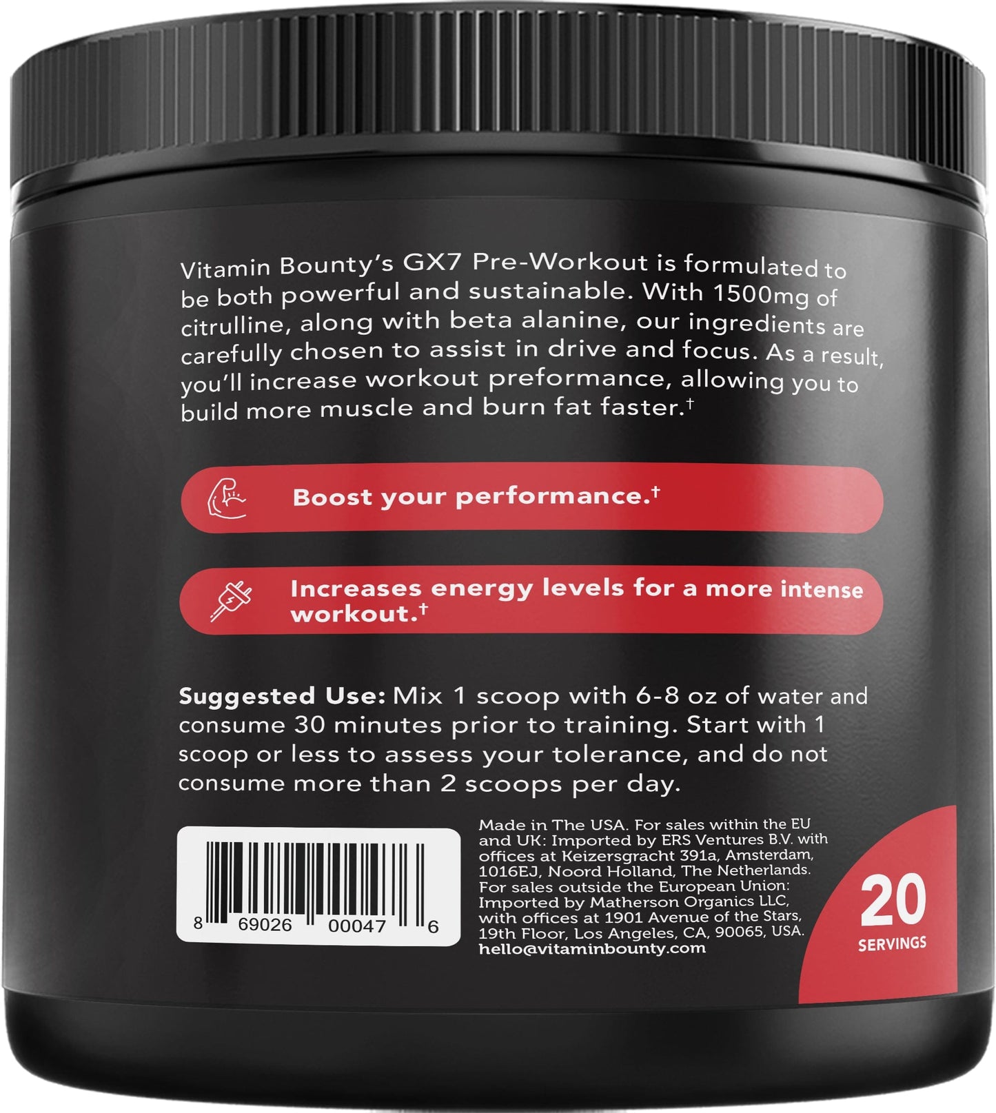 Watermelon Pre Workout Fitness Energy Formula