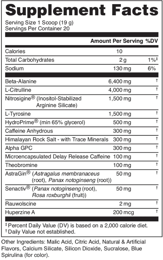 Bucked Up High Stimulant Pre Workout