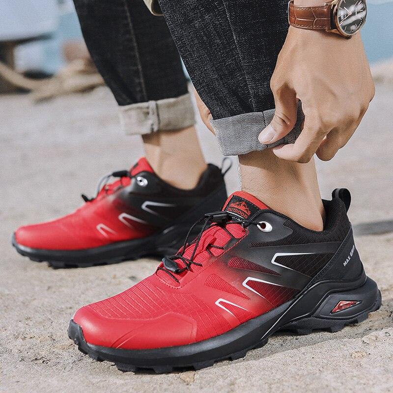 Men's Waterproof Trail Running Hiking Sneakers Non Slip