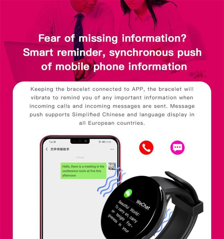 Heart Rate Fitness Tracker Waterproof Touch Screen Smartwatch