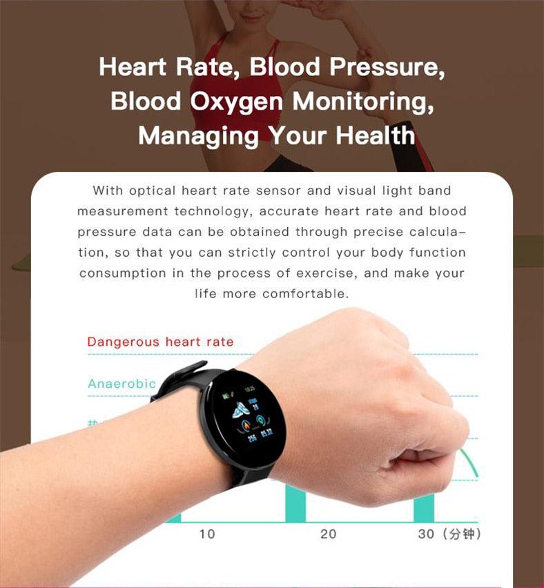 Heart Rate Fitness Tracker Waterproof Touch Screen Smartwatch